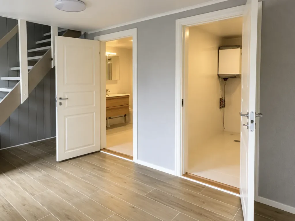 Färdigrenoverat badrum och tvättstuga i Karlstad efter omfattande renovering